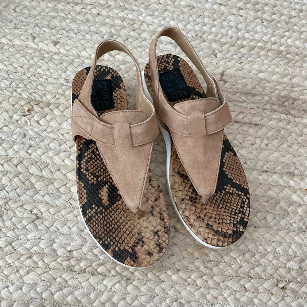New Naturalizer Lincoln Suede Snake Sandals - Picture 2 of 4